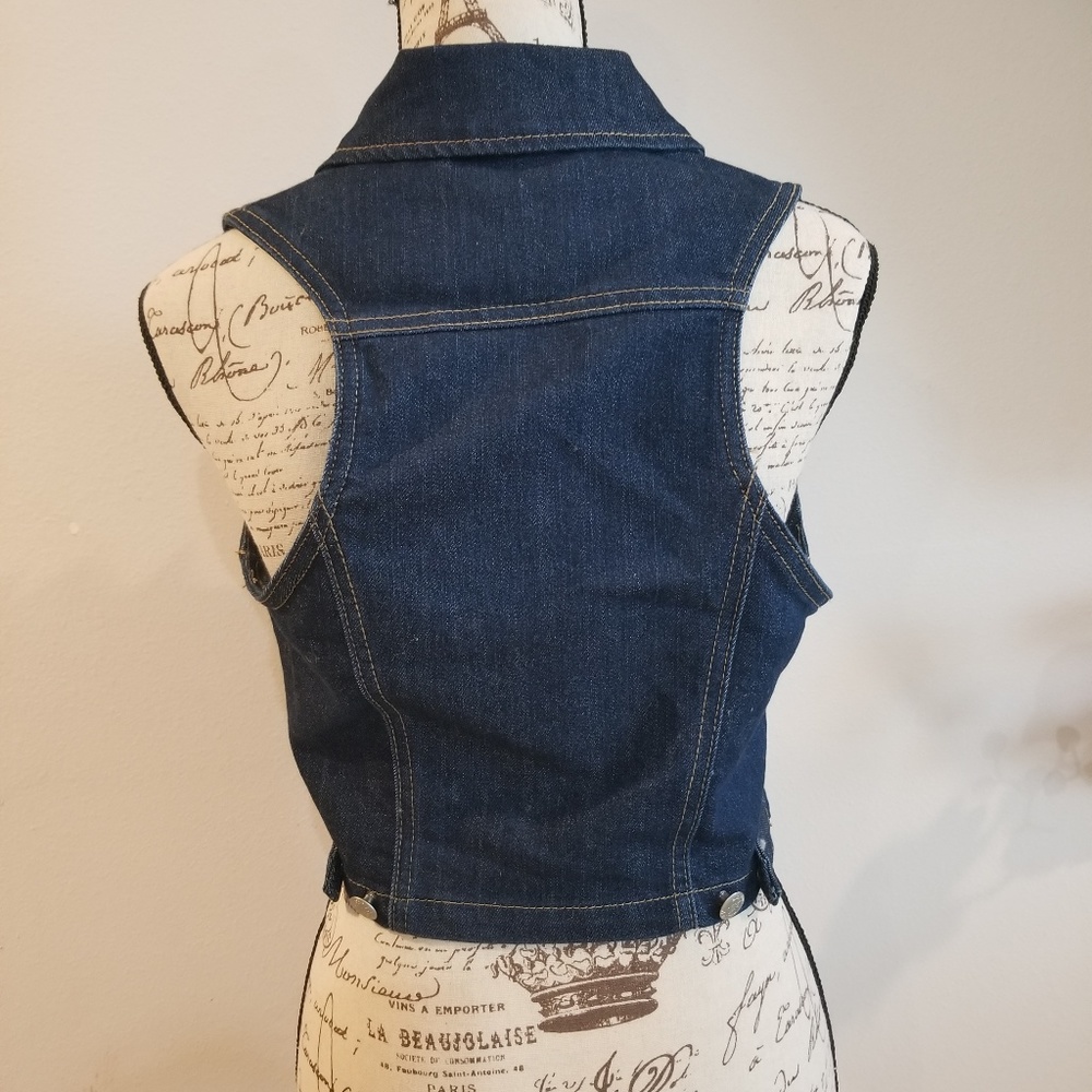 Rue 21 Woman's blue jean  vest - Picture 6 of 6